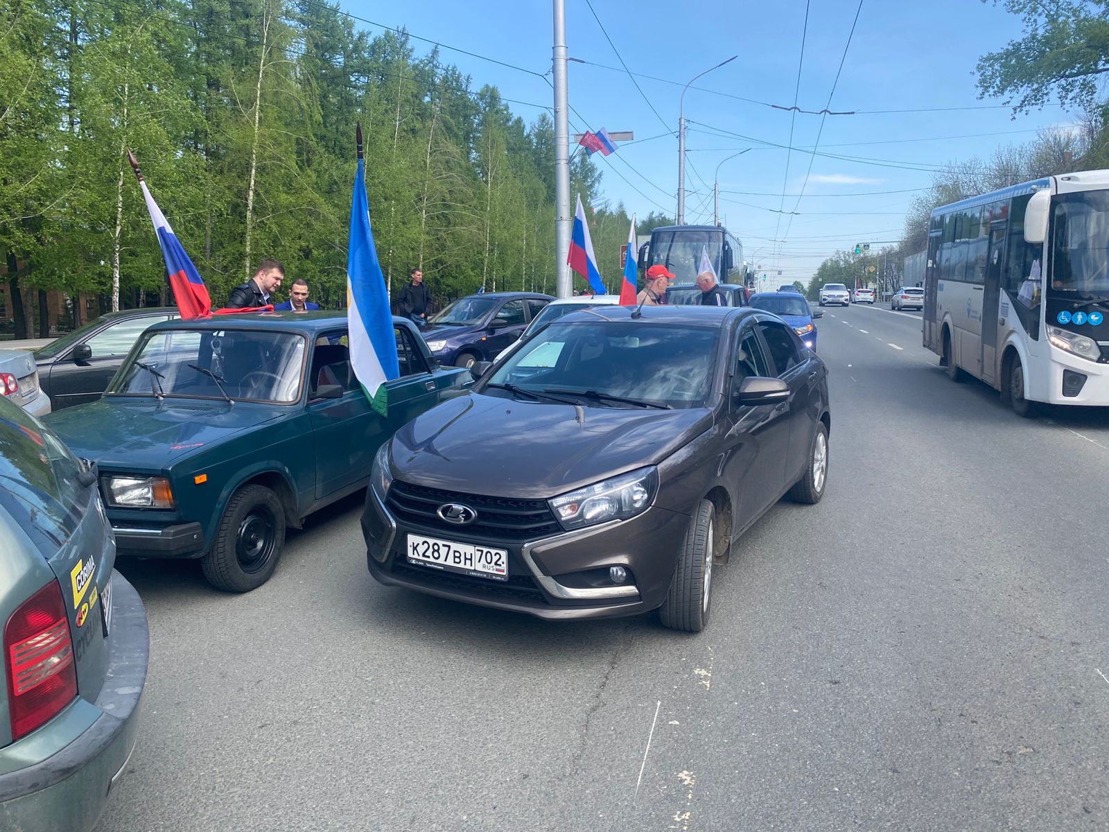 Автопробег посвященный юбилею Победы.